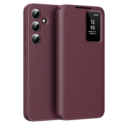 Ovitek za Samsung Galaxy S25+ S936, Techsuit, SmartView, Rdeč