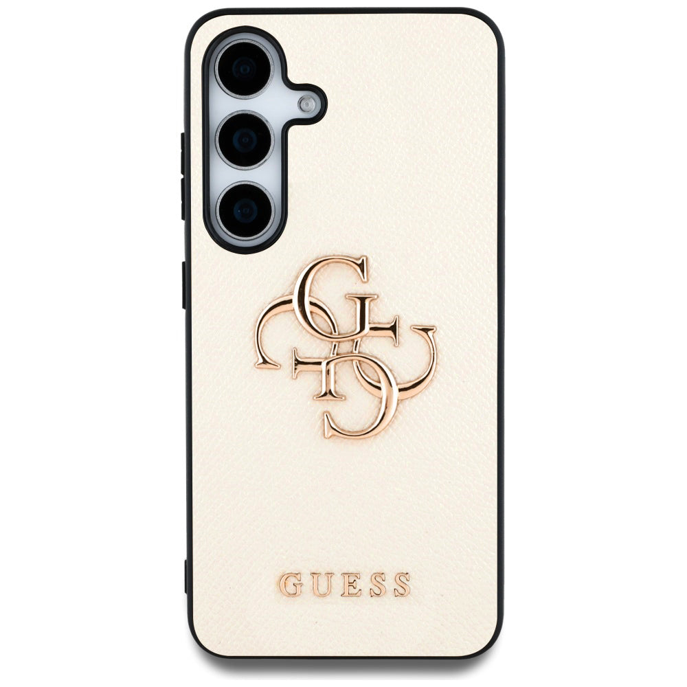 Ovitek za Samsung Galaxy S25 S931, Guess, 4G Grained Big and Classic Logo, Bež