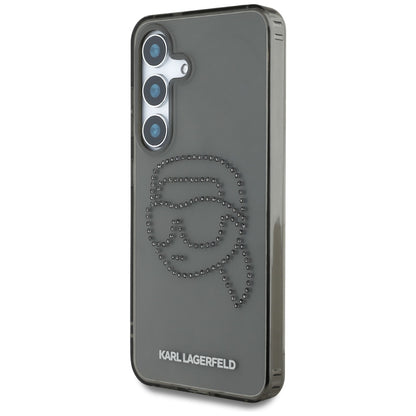 Ovitek za Samsung Galaxy S25 S931, Karl Lagerfeld, IML Rhinestones Karl's Head, črn