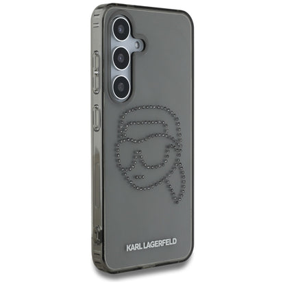 Ovitek za Samsung Galaxy S25 S931, Karl Lagerfeld, IML Rhinestones Karl's Head, črn