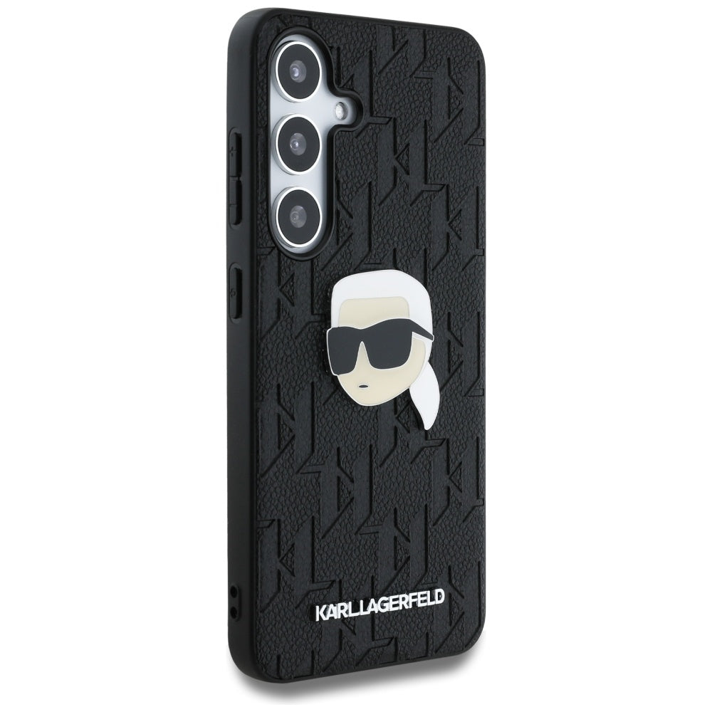 Case for Samsung Galaxy S25 S931, Karl Lagerfeld, Monogram Karl's Head, Black