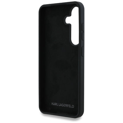 Case for Samsung Galaxy S25 S931, Karl Lagerfeld, Silicone Sign Metal Logo, Black