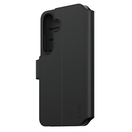 Ovitek za Samsung Galaxy S25 S931, PanzerGlass, Care Feature Kickstand Wallet, Črn