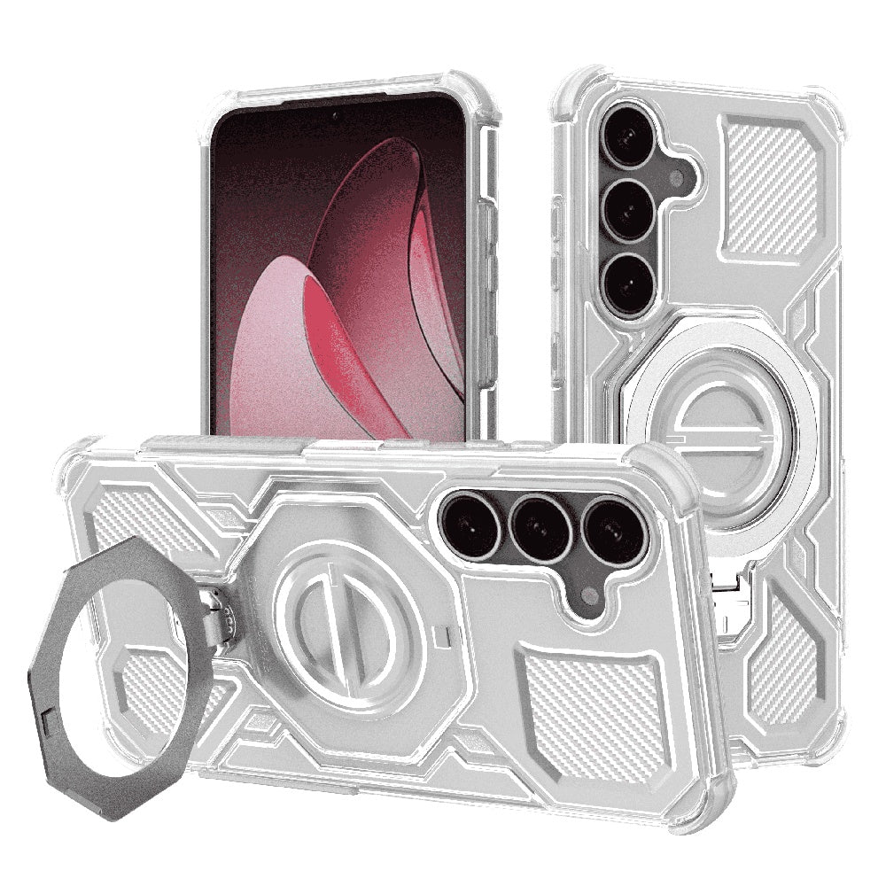 Ovitek za Samsung Galaxy S25 S931, Techsuit, Carbon Shield Pro, Bela