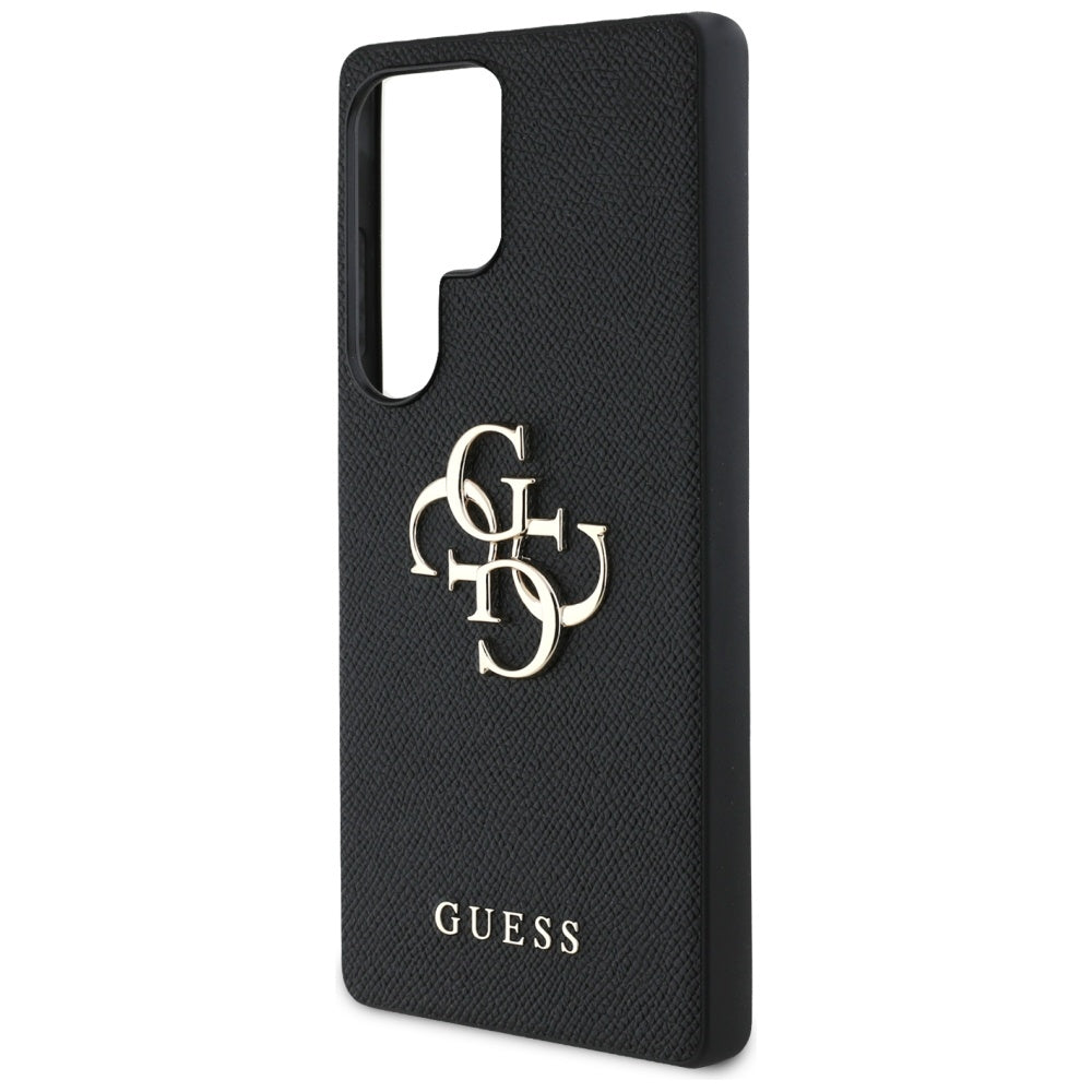 Ovitek za Samsung Galaxy S25 Ultra S938, Guess, 4G Grained Big and Classic Logo, črn