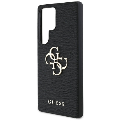 Ovitek za Samsung Galaxy S25 Ultra S938, Guess, 4G Grained Big and Classic Logo, črn
