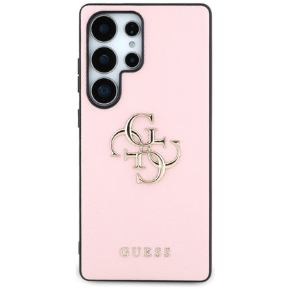 Ovitek za Samsung Galaxy S25 Ultra S938, Guess, 4G Grained Big and Classic Logo, Roza