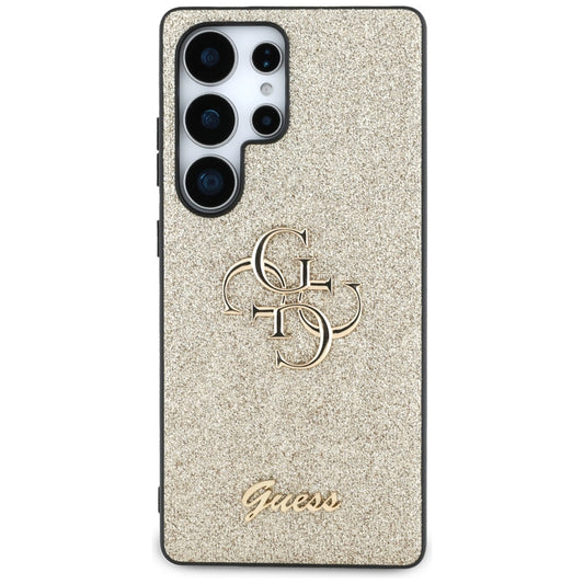 Ovitek za Samsung Galaxy S25 Ultra S938, Guess, Glitter Big 4G Script, Zlat