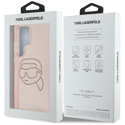 Ovitek za Samsung Galaxy S25 Ultra S938, Karl Lagerfeld, IML Luxury Karl's Head, Roza