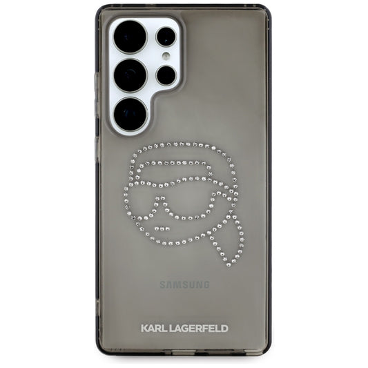 Ovitek za Samsung Galaxy S25 Ultra S938, Karl Lagerfeld, IML Rhinestones Karl's Head, črn