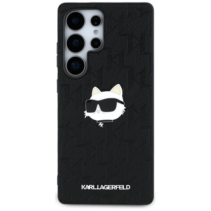 Ovitek za Samsung Galaxy S25 Ultra S938, Karl Lagerfeld, Monogram Choupette's Head, Črna