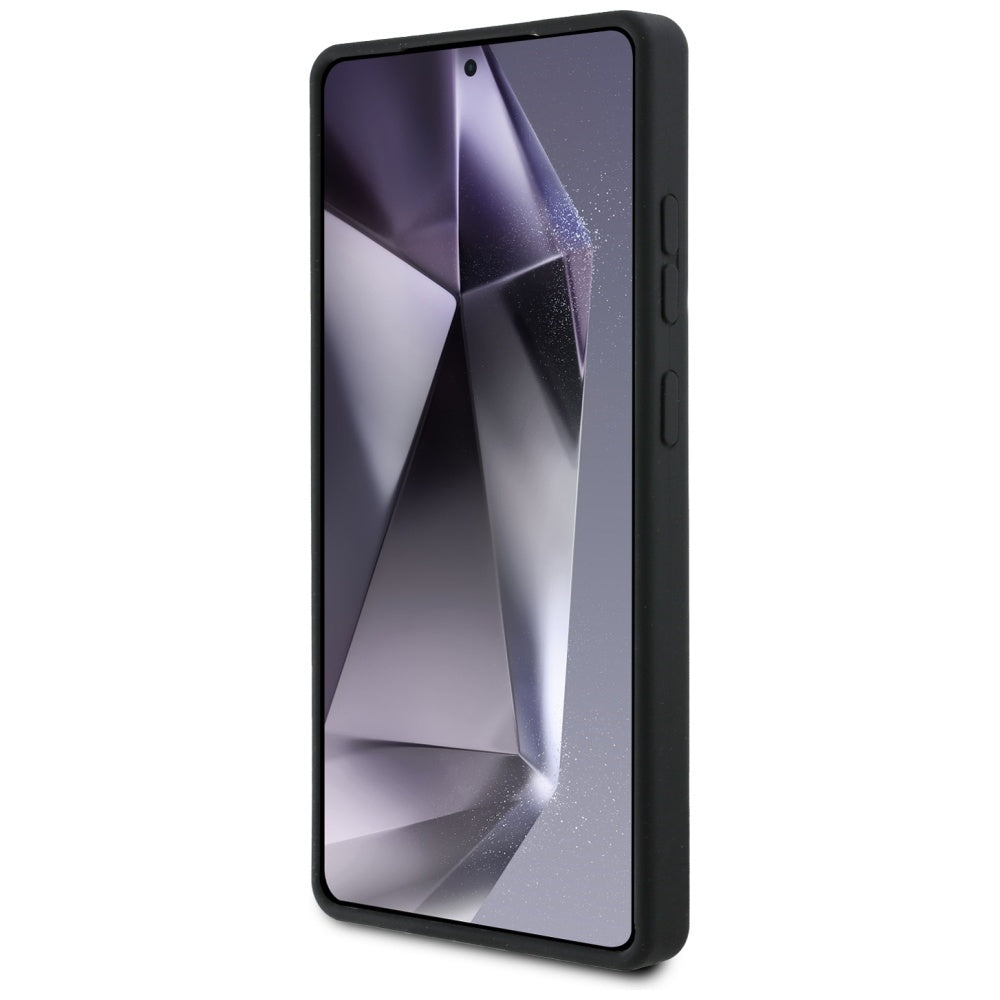 Ovitek za Samsung Galaxy S25 Ultra S938, Karl Lagerfeld, silikonski znak z metalnim logotipom, črn