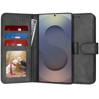 Ovitek za Samsung Galaxy S25 Ultra S938, Techsuit, Diary Book, Črn