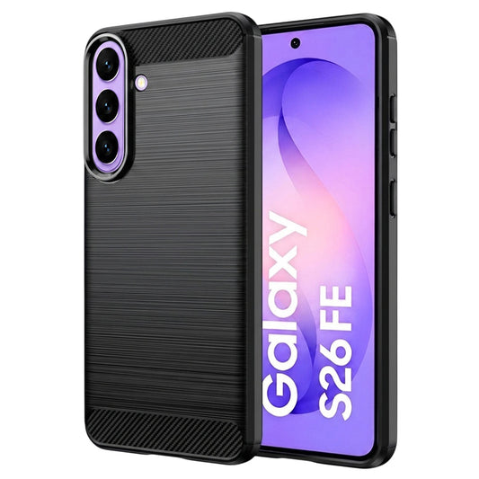Ovitek za Samsung Galaxy S26 FE / S25 FE, Techsuit, Karbon, Črn