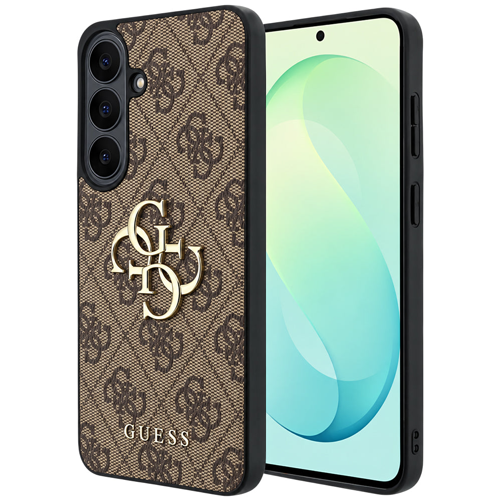 Ovitek za Samsung Galaxy S26 FE S741, Guess, 4G kovinski logotip, rjav