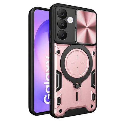 Ovitek za Samsung Galaxy S26 FE S741 / S25 FE, Techsuit, CamGuard Pro, rožnato zlate barve