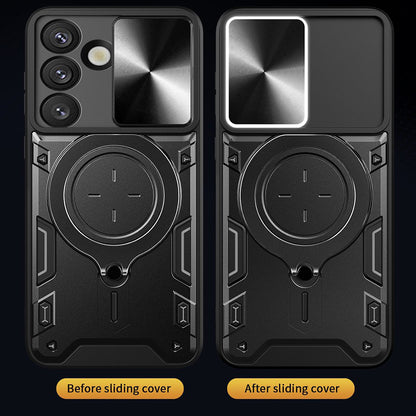 Ovitek za Samsung Galaxy S26 FE S741 / S25 FE, Techsuit, CamGuard Pro, rožnato zlate barve
