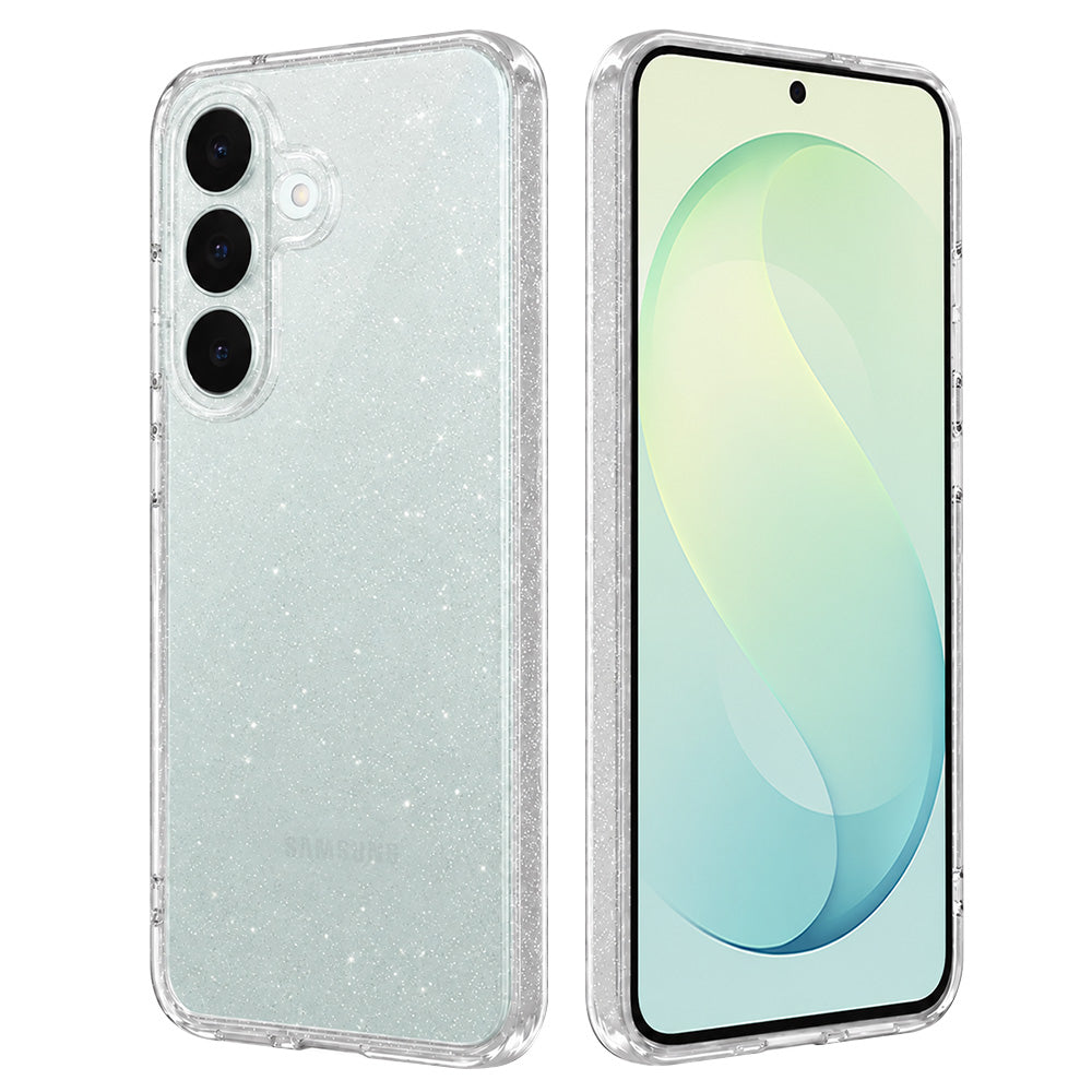 Ovitek za Samsung Galaxy S26 FE S741 / S25 FE, Techsuit, SparkleSkin, prozoren