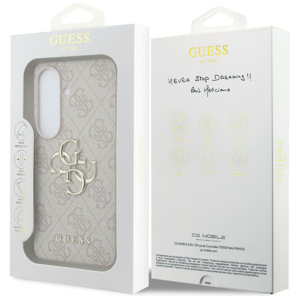 Ovitek za Samsung Galaxy S26 S942, Guess, 4G Big Logo, Roza