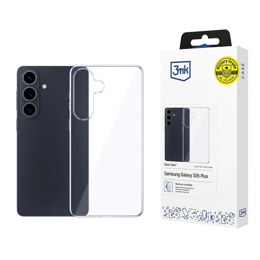 Ovitek za Samsung Galaxy S26 Plus S947, 3MK, Prozoren, Transparenten
