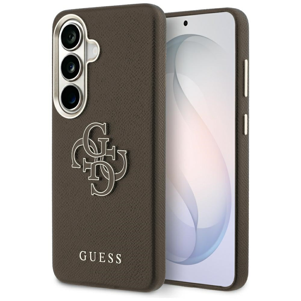 Ovitek za Samsung Galaxy S26 Plus S947, Guess, 4G Grained Big and Classic Logo, rjav