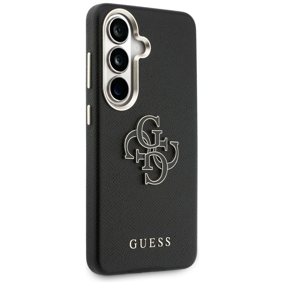 Ovitek za Samsung Galaxy S26 Plus S947, Guess, 4G Grained Big and Classic Logo, Črn