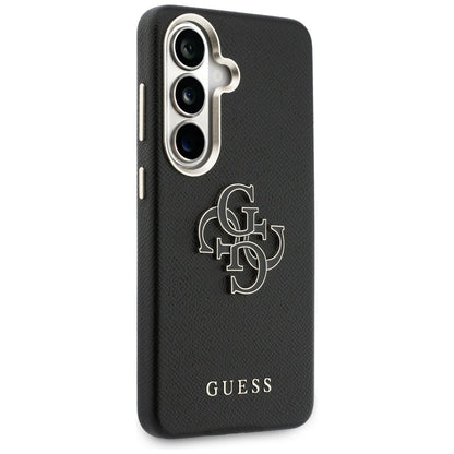 Ovitek za Samsung Galaxy S26 Plus S947, Guess, 4G Grained Big and Classic Logo, Črn