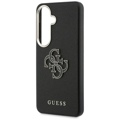 Ovitek za Samsung Galaxy S26 Plus S947, Guess, 4G Grained Big and Classic Logo, Črn