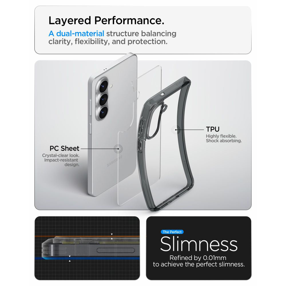 Ovitek za Samsung Galaxy S26 Plus S947, Spigen, Ultra Hybrid, Dimljen ACS10708