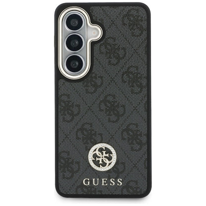 Ovitek za Samsung Galaxy S26 S942, GUESS, 4G Big Rhinestone Triangle Strap, črn