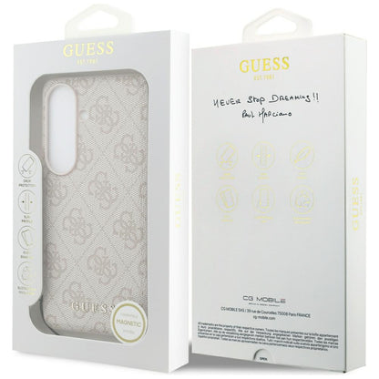 Ovitek za Samsung Galaxy S26 S942, Guess, 4G Classic Logo Charm, Roza