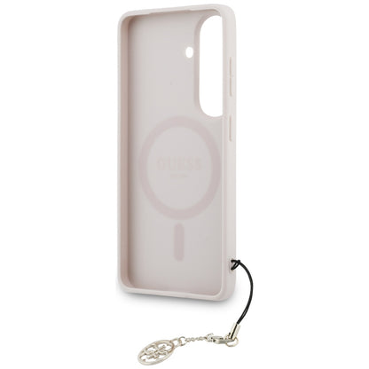 Ovitek za Samsung Galaxy S26 S942, Guess, 4G Classic Logo Charm, Roza