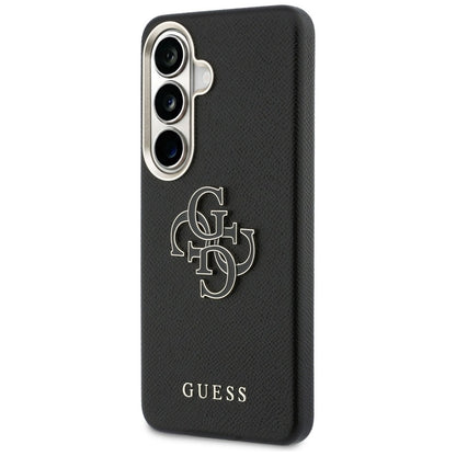 Ovitek za Samsung Galaxy S26 S942, Guess, 4G Grained Big and Classic Logo, črn