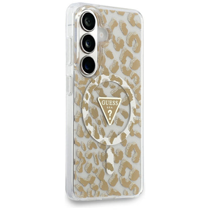 Ovitek MagSafe za Samsung Galaxy S26 S942, Guess, IML Leopard vzorec, rjava