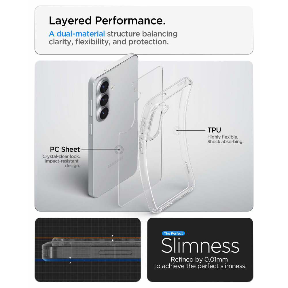 Ovitek za Samsung Galaxy S26 S942, Spigen, Ultra Hybrid, Prozoren ACS10732