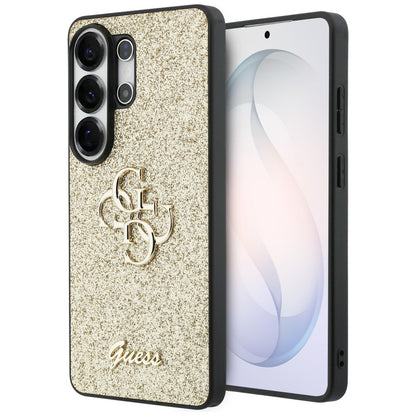 Ovitek za Samsung Galaxy S26 Ultra S948, Guess, Fixed Glitter Big 4G Metal Frame, Zlat