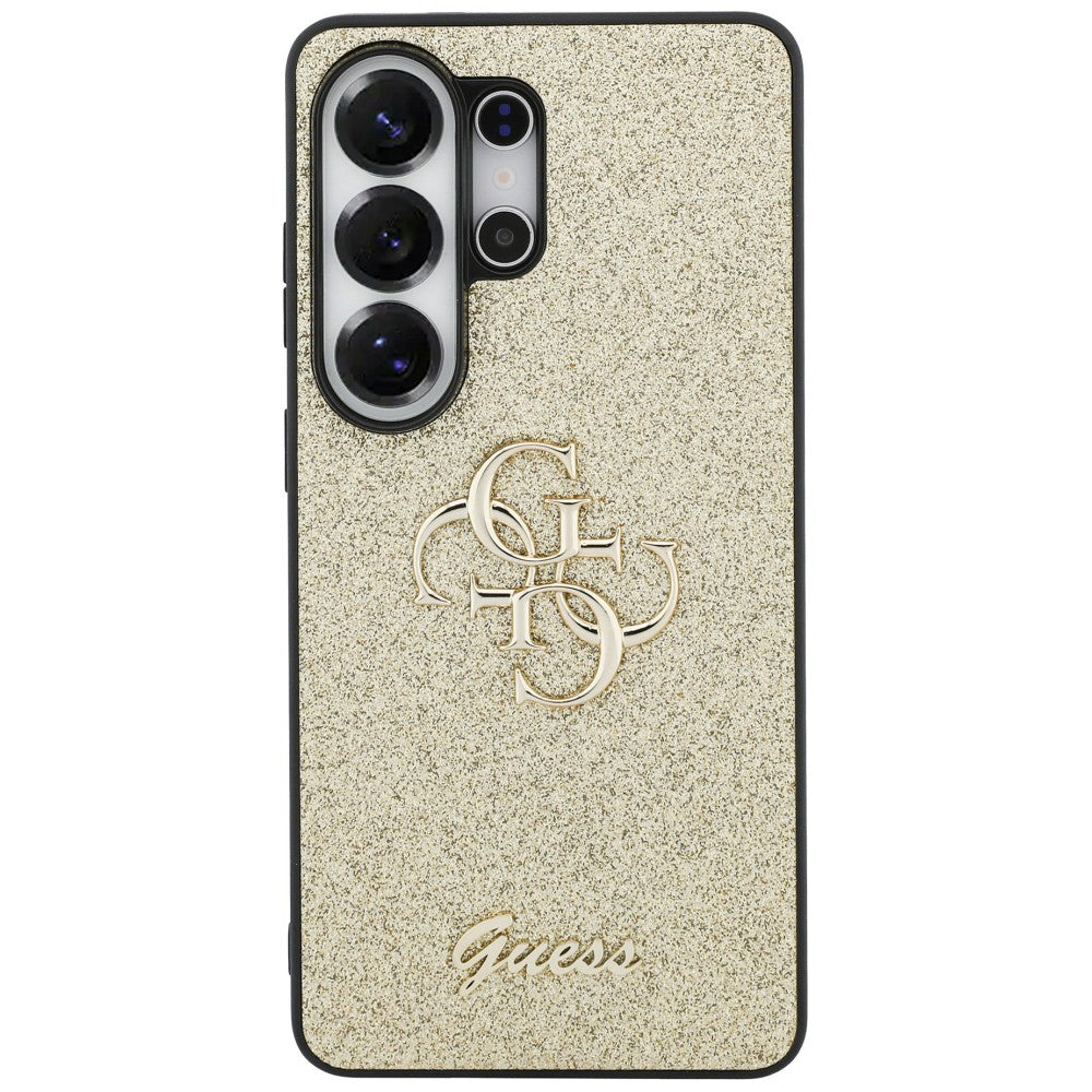 Ovitek za Samsung Galaxy S26 Ultra S948, Guess, Fixed Glitter Big 4G Metal Frame, Zlat