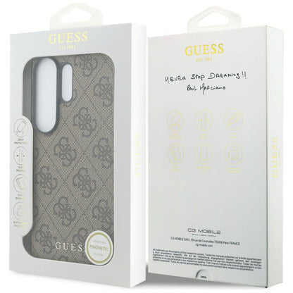 Ovitek za Samsung Galaxy S26 Ultra S948, Guess, 4G Classic Logo Charm, rjava
