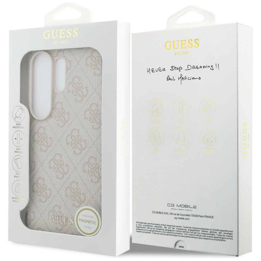 Ovitek za Samsung Galaxy S26 Ultra S948, Guess, 4G Classic Logo Charm, Roza