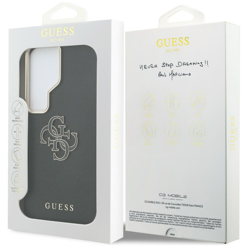 Ovitek za Samsung Galaxy S26 Ultra S948, Guess, 4G Grained Big and Classic Logo, črn