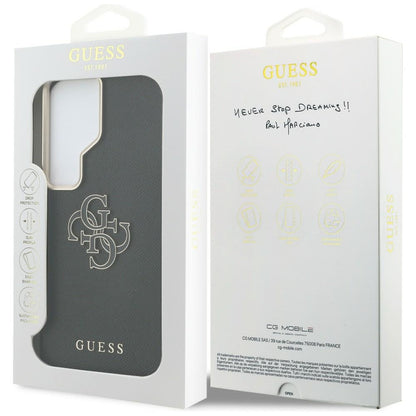 Ovitek za Samsung Galaxy S26 Ultra S948, Guess, 4G Grained Big and Classic Logo, črn