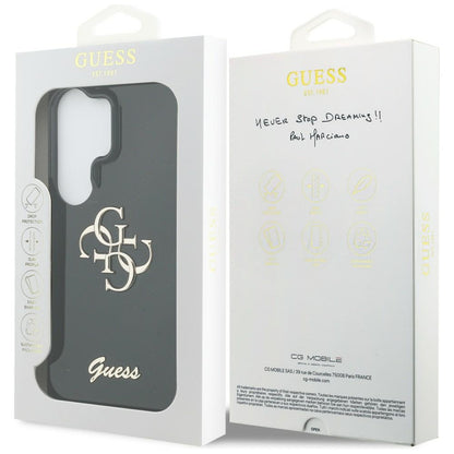 Ovitek za Samsung Galaxy S26 Ultra S948, Guess, IML Big Metal 4G Script, črn