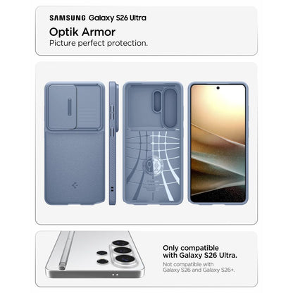 Ovitek za Samsung Galaxy S26 Ultra S948, Spigen, Optik Armor, modra ACS11226
