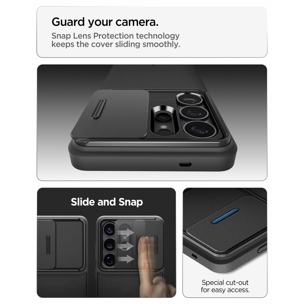 Ovitek za Samsung Galaxy S26 Ultra S948, Spigen, Optik Armor, črn ACS10687