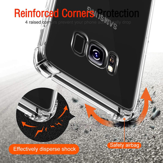 Ovitek za Samsung Galaxy S8+ G955, Techsuit, odporen na udarce, prozoren