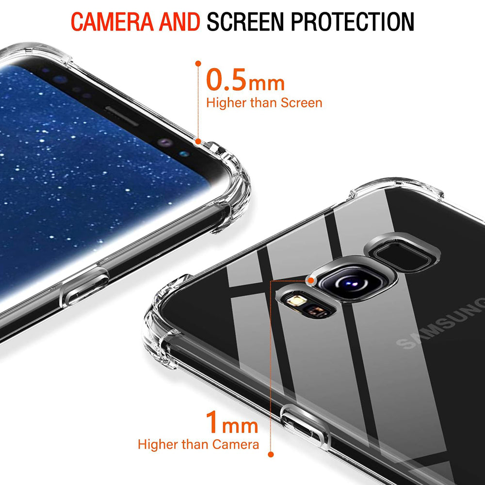 Case for Samsung Galaxy S8+ G955, Techsuit, Shockproof Clear, Transparent