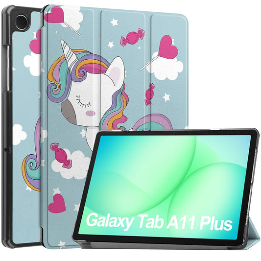 Ovitek za Samsung Galaxy Tab A11+ / Tab A9+, Techsuit, FoldPro Unicorn, večbarven