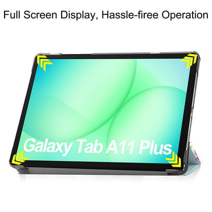 Ovitek za Samsung Galaxy Tab A11+ / Tab A9+, Techsuit, FoldPro Unicorn, večbarven