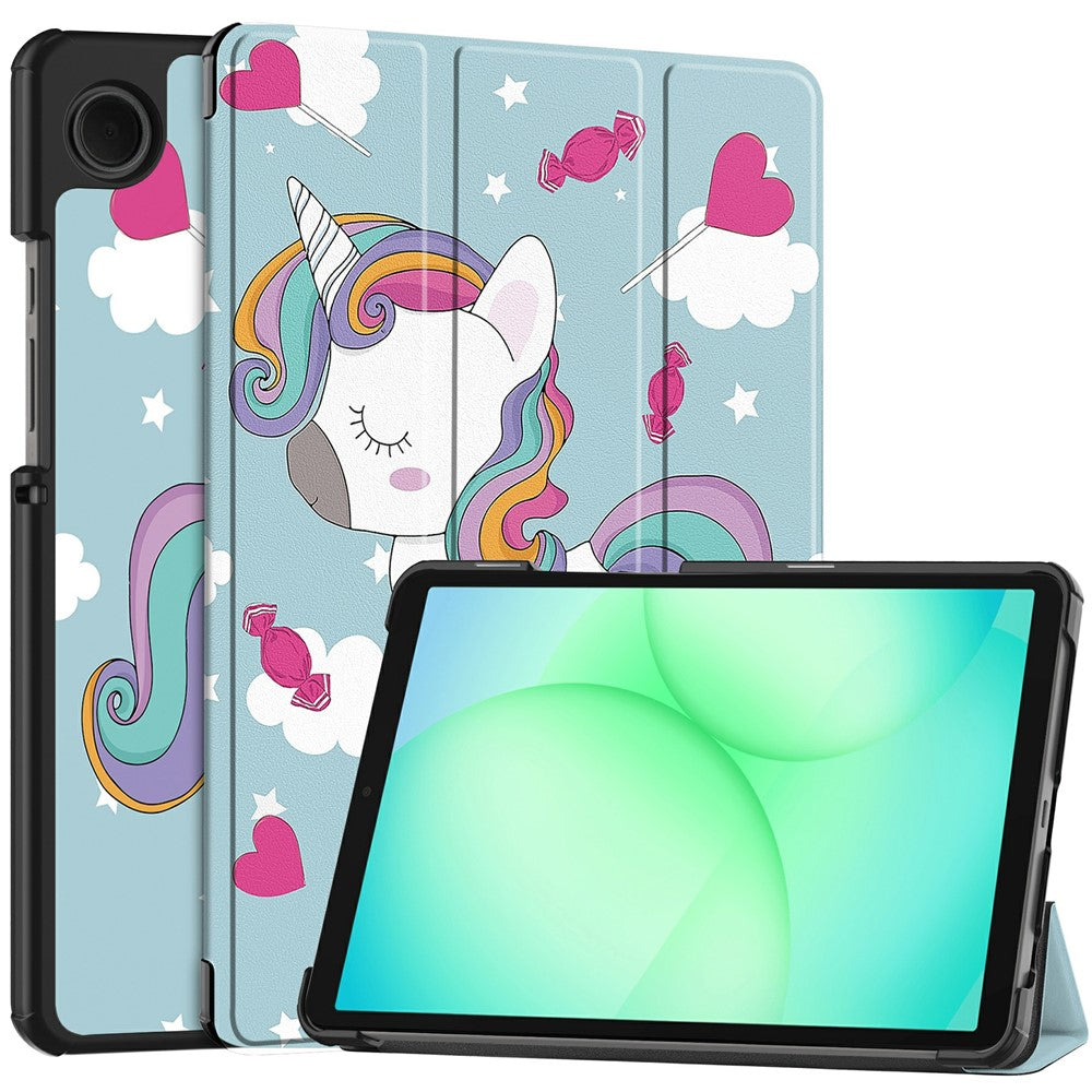 Ovitek za Samsung Galaxy Tab A11 / Tab A9, Techsuit, FoldPro Unicorn Nov Model, Večbarven