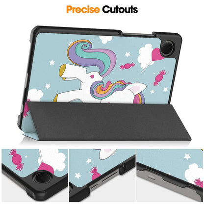 Ovitek za Samsung Galaxy Tab A11 / Tab A9, Techsuit, FoldPro Unicorn Nov Model, Večbarven